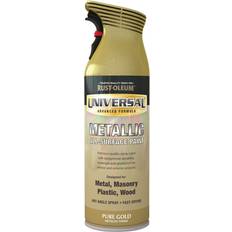 Rust-Oleum Metal Paint Rust-Oleum AE0160013E8 Universal All Surface Pure Gold Metallic Metal Paint Gold 0.4L