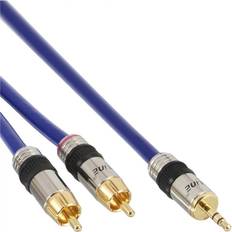 Minijack til 2xphono InLine Premium Long Minijack 2xPhono kabel