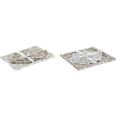 Round Tablecloths Dkd Home Decor Tablecloth and napkins 5 Pieces 2 Units Cotton (150 x 150 x 0,5 cm) Tablecloth White, Beige, Brown (150x150cm)