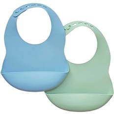 Summerville Haklappar Summerville Bib Silicone Blue/Green 2-pack