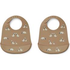 Liewood Haklappar Liewood Tilda Silikon Haklapp 2-pack Dog/Oat Mix