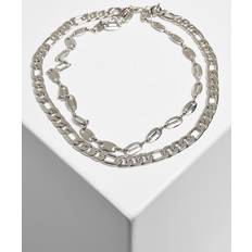 unisex halsband Layering Basic Necklace, modesmycke kedja för män och kvinnor i eller silver, en e Zinklegering, colore: SILVER, cod. TB4194
