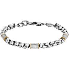 Fossil All Stacked Up Two-Tone Bracelet - Silver/Gold