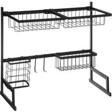 Noir Boîtes et Paniers Organiseur d'Evier Blackmétal 58 cm Boîte de rangement