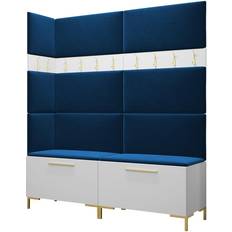 Furniturebox Conjunto Recibidor Hartford F104 Manila 26 196x168x46 cm Caja de almacenamiento