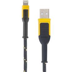 Dewalt Lightning to USB Charge and Sync Cable 10 ft. Black/Yellow