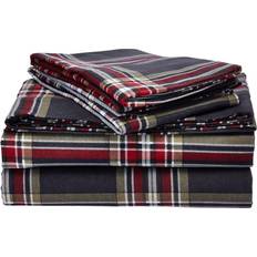 Tribeca Living Printed Flannel Bed Sheet Grey, Multicolour, Red (38.1x25.4cm)