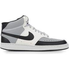 Gray - Men Shoes Nike Court Vision Mid Next Nature M - Light Smoke Grey/Sail/Black