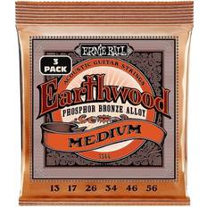 Ernie Ball Earthwood Med Phosphor Bronze Acoustic Guitar Strings 3 Pack 13-56