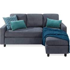 Blue Sofas Best Choice Products Sectional Sofa 78" 3 Seater