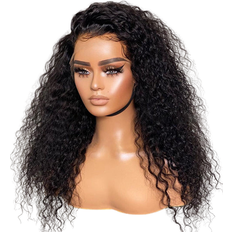 Frontal wig Luvme Invisible Lace Water Wave Frontal Lace Wig 14 inch Natural Black