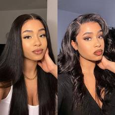 Frontal wig Luvme 180% Density Glueless Pre Plucked Frontal Lace Wig 10 inch Natural Black