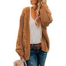 Women - XXXS Cardigans Astylish Womens Open Front Long Sleeve Chunky Knit Cardigan