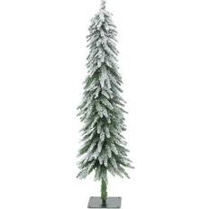 Flocked Alpine Pre-Lit Christmas Tree 48"