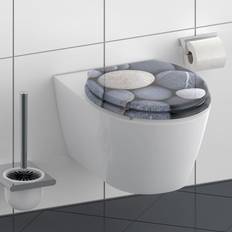 Badezimmerzubehör SCHÜTTE Grey Stones WC-Sitz MDF