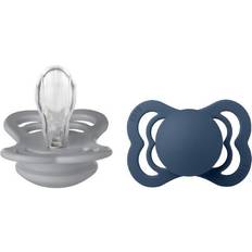Bibs supreme Bibs Supreme Silicone Cloud/Steel Blue 2 pak Flere størrelser