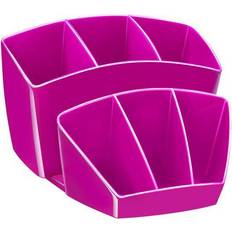 Rosa Organizadores de Escritorio Organizador Sobremesa Cep 8 Compartimentos Plastico Rosa 143x158x93 mm