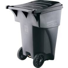 Trash can with wheels Rubbermaid Commercial Products Brute Rollout Trash/Garbage Can/Bin with Wheels, 95