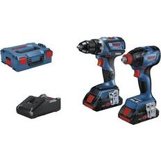 Bosch Conjuntos Bosch Professional 18V System gdx 18V-210 c gsr 18V-60 c Set llave de impacto atornillador a batería (Brushless, 2 baterías ProCORE x 4.0Ah