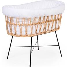 Beige Materassi Childhome Culla In Rattan Con Gambe In Metallo Con Materasso E Nido Inclusi - Natur 20.1x35.4"