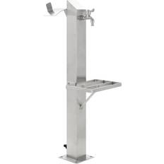 Plata Hogueras vidaXL Columna De Agua De Jardín Acero Inoxidable Cuadrada 95 cm - Plateado