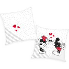 Schwarz Kopfkissen MCU Mickey og Minnie soft velboa Pude