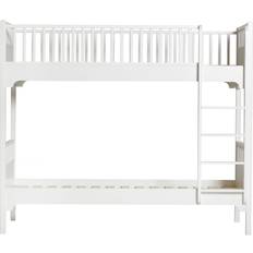 Oliver Furniture Loftssenge Børneværelse Oliver Furniture Seaside Bunk Bed 90x200cm W. Vertical Ladder Wht Børnesenge