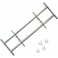 justérbart gitter til vinduer m. 2 tværstænger 500-650 mm