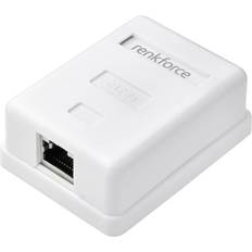 Convertisseurs multimédia Renkforce Adaptateur Réseau Montage Apparent CAT 5e Blanc