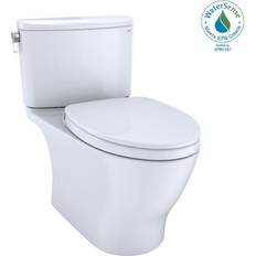 Toilets Toto Nexus 1G 2-Piece 1.0 GPF Single Flush Elongated Universal Height Toilet with CEFIONTECT in Cotton White, Seat Included