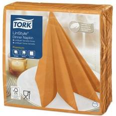 Tork Orange LinStyle Dinner Napkin 39cm (12 x 50)