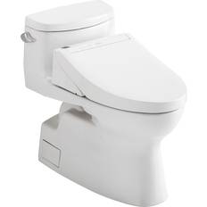 Toilets Toto Carolina II 28 3/8" One-Piece 1.28 GPF Single Flush Elongated Toilet and Washlet C5 in Cotton, MW6443084CEFG#01