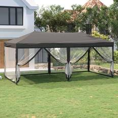 vidaXL Tenda Per Feste Pieghevole Con Pareti Laterali Antracite 3 x 6 m