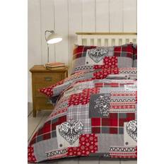 Hemtextil Rapport Alpine Red Påslakan Grå, Röd