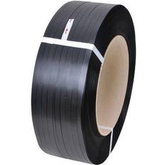Pakkebånd Staples Plastbånd Sort Præget PP 12 mm x 1500 m