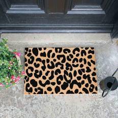 Black Entrance Mats Artsy Doormats Leopard Print Doormat Black