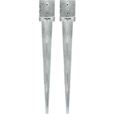 vidaXL Ground Spikes Silver