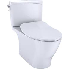 Toilets Toto Nexus 28 5/8" Two-Piece Elongated Bowl with 1.28 GPF Single Flush and Slim Seat in Cotton, MS442234CEFG#01