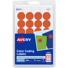 Office Supplies Avery 05467 Print Write Removable Color-Coding Labels, 3/4in