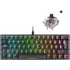 Switch ultra Mars Gaming MKMINI Noir RGB Ultra-Compact Switch Marron Layout Espagnol