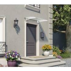 Palram Lyra Twinwall Polycarbonate Door Canopy White 905