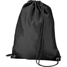 Solid Colours Gymsacks BagBase Budget Water Resistant Sports Gymsac Drawstring Bag - Black