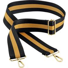 BagBase Boutique Striped Adjustable Bag Strap - Black