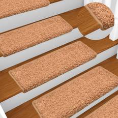 Tappeti per scala vidaXL Tappetini Per Scale 10 pz 65x21x4 cm Marrone Marrone