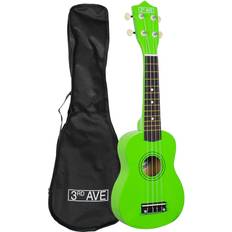 Verde Ukulele 3rd Avenue Ukulele soprano beginner da 21 pollici Verde Custodia Ukulele GRATUITA