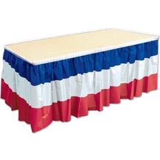 Beistle 52170RWB Patriotic Table Skirting, 29 x 14, RedWhiteBlue