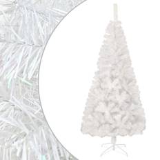 Kerstbomen uitverkoop vidaXL Kunstkerstboom met Iriserende Uiteinden 210 cm PVC Wit