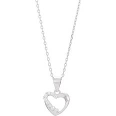 Nordahl Andersen Heart Rodinerat Silver Hänge Med Zirconia - Silver