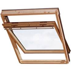 Velux Finestre a Ghigliottina Velux Da Tetto GGL CK04 55 x 78 cm Marrone e Grigio Antracite Legno Finestra a Ghigliottina Triplo vetro