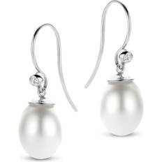 Figaro Earrings - Silver/Pearls/Transparent